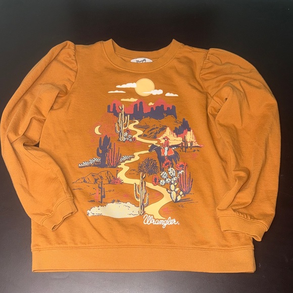 Wrangler Girls Desert Scene Crewneck Sweatshirt size large - bundle and save big - Picture 5 of 5